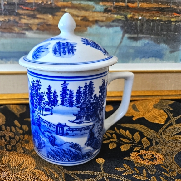 Vintage Blue and white Chinese tea cup made by Jingdezhen - Picture 1 of 7